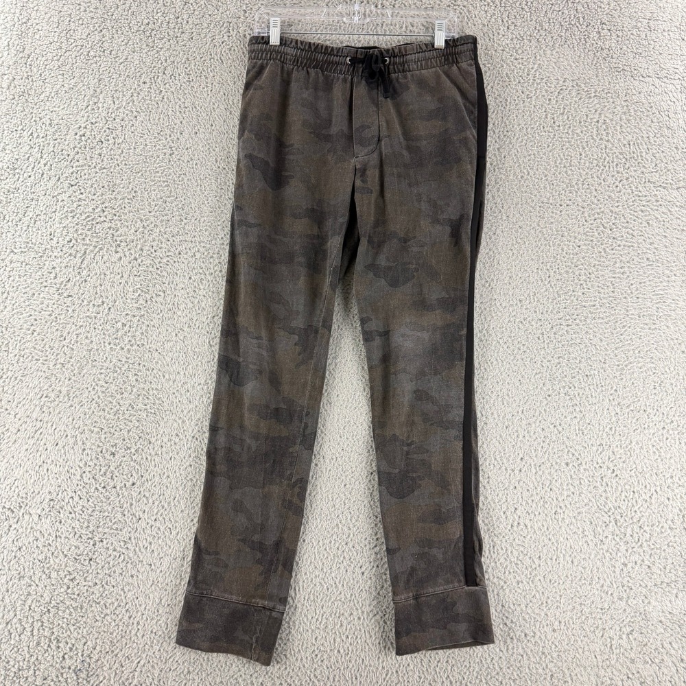 James Perse Yosemite Joggers Mens 1 Gray Camo MCHJ1321 Side Stripe Performance